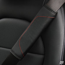 Load image into Gallery viewer, Universal 1PC Carbon Fiber Leather Car Seat Belt Cover Auto Seat Belt Covers Shoulder Protection