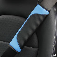 Load image into Gallery viewer, Universal 1PC Carbon Fiber Leather Car Seat Belt Cover Auto Seat Belt Covers Shoulder Protection