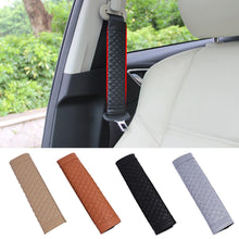 Load image into Gallery viewer, 2Pcs PU Leather Car Safety Seat Belt Covers Shoulder Protection Pad Padding Car Protection Accessories