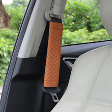 Load image into Gallery viewer, 2Pcs PU Leather Car Safety Seat Belt Covers Shoulder Protection Pad Padding Car Protection Accessories