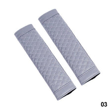 Load image into Gallery viewer, 2Pcs PU Leather Car Safety Seat Belt Covers Shoulder Protection Pad Padding Car Protection Accessories
