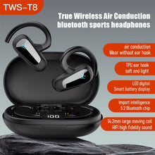 Load image into Gallery viewer, M-t8 Ear-hanging Air Conduction Digital Display Bluetooth Headset Sports Not In-ear True Wireless Not In-ear Bone Conduction