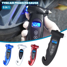 Load image into Gallery viewer, 5 in 1 LCD Digital Car High-precision Tire Tyre Air Pressure Gauge Tester Monitor Multifunctional Monitor