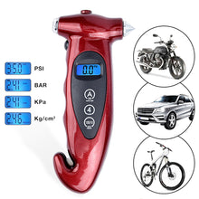Load image into Gallery viewer, 5 in 1 LCD Digital Car High-precision Tire Tyre Air Pressure Gauge Tester Monitor Multifunctional Monitor