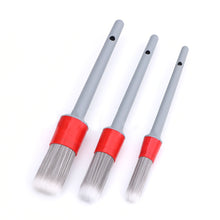 Load image into Gallery viewer, 3Pcs Car Detailing Brushes Set PP Handle for Car Wheels Tires Engine Bay Leather Seats Super Soft Synthetic Bristle