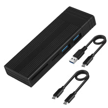 Load image into Gallery viewer, 10Gbps SSD Case HUB Type C to M.2 USB3.0 Enclosure USB C HUB Splitter with SD TF Card Reader for NGFF NVME M2 M Key/B+M Key SSD