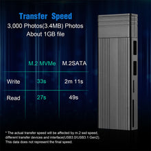 Load image into Gallery viewer, 10Gbps SSD Case HUB Type C to M.2 USB3.0 Enclosure USB C HUB Splitter with SD TF Card Reader for NGFF NVME M2 M Key/B+M Key SSD