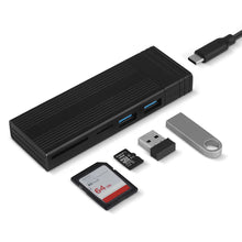 Load image into Gallery viewer, 10Gbps SSD Case HUB Type C to M.2 USB3.0 Enclosure USB C HUB Splitter with SD TF Card Reader for NGFF NVME M2 M Key/B+M Key SSD