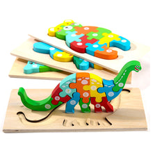 Load image into Gallery viewer, Toddler Jigsaw Wooden Puzzle Gift Toy for 1 2 3 Years Old Montessori Toy Infant Toddler Sensory Toy Early Learning Educational