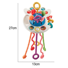 Load image into Gallery viewer, Baby Develop Teething Toy Montessori Sensory Toys Training Finger Sensory Toy 1 2 3 Years Silicone Pull String Educational Toys For Babies 0 12 Months