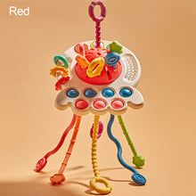 Load image into Gallery viewer, Baby Develop Teething Toy Montessori Sensory Toys Training Finger Sensory Toy 1 2 3 Years Silicone Pull String Educational Toys For Babies 0 12 Months