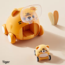 Load image into Gallery viewer, Montessori Catapulta Car Birthday Gift Slingshot Cartoon Tiger Cute Baby Inertial Ejection Toy Car Interactive Kids Creative