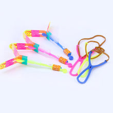 Load image into Gallery viewer, Outdoor Shining Rocket Flash LED Light Slingshot Elastic Helicopter Rotating Outdoor Flying Toy Arrow Party Gift Childrens Favor