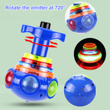 Load image into Gallery viewer, Music Gyro Peg-Top Spinning Top Brinquedo Funny Kids Toy Classic UFO Gyroscope Laser Color Flash LED Light Christmas New Year's Gift