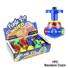 Load image into Gallery viewer, Music Gyro Peg-Top Spinning Top Brinquedo Funny Kids Toy Classic UFO Gyroscope Laser Color Flash LED Light Christmas New Year's Gift