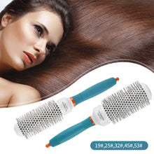 Load image into Gallery viewer, Hairdressing Comb Modeling Ceramic Rolling Comb Cylinder Nylon Curling Comb Curling Comb Ceramic Aluminum Tube Comb