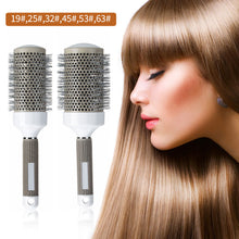 Load image into Gallery viewer, Wire Air Aluminum Tube Rolling Comb Air Curling Hair Salon Modeling Round Rolling Comb Drying Curling Comb Ceramic Nano Hairbrush