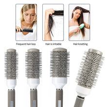 Load image into Gallery viewer, Wire Air Aluminum Tube Rolling Comb Air Curling Hair Salon Modeling Round Rolling Comb Drying Curling Comb Ceramic Nano Hairbrush