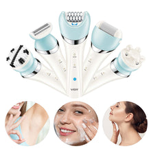 Load image into Gallery viewer, 5in1 Multifunctional Electric Women Epilator Female Shaver Leg Body Hair Removal Lip Chin Depilatory Lady Trimmer Facial Hair Remover