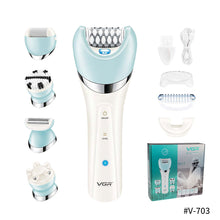 Load image into Gallery viewer, 5in1 Multifunctional Electric Women Epilator Female Shaver Leg Body Hair Removal Lip Chin Depilatory Lady Trimmer Facial Hair Remover