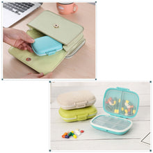 Load image into Gallery viewer, Moisture-proof Sealed 8-compartment Medicine Box Portable One-week Health Box Travel Medicine Storage Box Wheat Straw Container