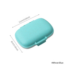Load image into Gallery viewer, Moisture-proof Sealed 8-compartment Medicine Box Portable One-week Health Box Travel Medicine Storage Box Wheat Straw Container