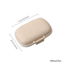 Load image into Gallery viewer, Moisture-proof Sealed 8-compartment Medicine Box Portable One-week Health Box Travel Medicine Storage Box Wheat Straw Container