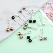 Load image into Gallery viewer, 12pcs Multicolor Headscarf Shawl Scarf Lady Muslim Scarf Clips Pins Up Hijab Clips Pearl Scarf Brooch Pin Women Jewelry