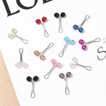 Load image into Gallery viewer, 12pcs Multicolor Headscarf Shawl Scarf Lady Muslim Scarf Clips Pins Up Hijab Clips Pearl Scarf Brooch Pin Women Jewelry