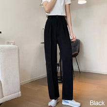 Load image into Gallery viewer, Women's Trousers High Waist Suit Pants Slimming Elastic Waist Vertical Leg Pants