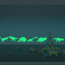 Load image into Gallery viewer, Glow in Dark Dinosaur Wall Sticker Jurassic World Luminous Wall Sticker Kids Room Decal Fluorescent Home Decoration
