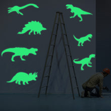 Load image into Gallery viewer, Glow in Dark Dinosaur Wall Sticker Jurassic World Luminous Wall Sticker Kids Room Decal Fluorescent Home Decoration