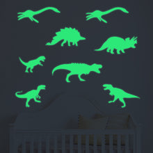 Load image into Gallery viewer, Glow in Dark Dinosaur Wall Sticker Jurassic World Luminous Wall Sticker Kids Room Decal Fluorescent Home Decoration