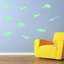 Load image into Gallery viewer, Glow in Dark Dinosaur Wall Sticker Jurassic World Luminous Wall Sticker Kids Room Decal Fluorescent Home Decoration