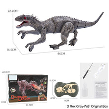 Load image into Gallery viewer, 2.4G RC Electric Walking Dinosaur D-Rex Raptor Toys Remote Control Velociraptor Model Christmas Gifts for Kids Children