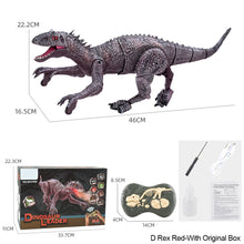 Load image into Gallery viewer, 2.4G RC Electric Walking Dinosaur D-Rex Raptor Toys Remote Control Velociraptor Model Christmas Gifts for Kids Children