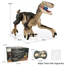 Load image into Gallery viewer, 2.4G RC Electric Walking Dinosaur D-Rex Raptor Toys Remote Control Velociraptor Model Christmas Gifts for Kids Children