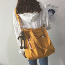 Load image into Gallery viewer, Women's Bag Casual Large Capacity Handbags Student Ins Waterproof Cross Bag Simple Fashion Sling Canvas Bag Zipper Crossbody Tote Shoulder Bags