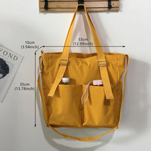 Load image into Gallery viewer, Women's Bag Casual Large Capacity Handbags Student Ins Waterproof Cross Bag Simple Fashion Sling Canvas Bag Zipper Crossbody Tote Shoulder Bags