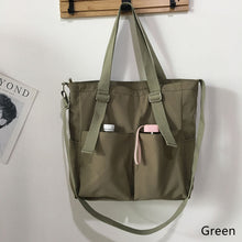 Load image into Gallery viewer, Women's Bag Casual Large Capacity Handbags Student Ins Waterproof Cross Bag Simple Fashion Sling Canvas Bag Zipper Crossbody Tote Shoulder Bags