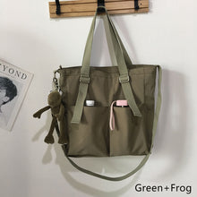 Load image into Gallery viewer, Women's Bag Casual Large Capacity Handbags Student Ins Waterproof Cross Bag Simple Fashion Sling Canvas Bag Zipper Crossbody Tote Shoulder Bags