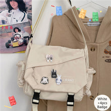 Load image into Gallery viewer, Nylon Handbags Large Capacity Shoulder Bag Diagonal Cross Bag Student School Bags Messenger Bag Korea ins Tooling Anti-water Crossbody Bags for Teenager