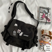 Load image into Gallery viewer, Nylon Handbags Large Capacity Shoulder Bag Diagonal Cross Bag Student School Bags Messenger Bag Korea ins Tooling Anti-water Crossbody Bags for Teenager