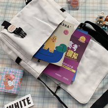 Load image into Gallery viewer, Canvas Large Capacity Shoulder Bag Diagonal Cross Bag Harajuku Student School Bags Messenger Bag Tooling Anti-water Crossbody Bags for Teenager