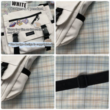 Load image into Gallery viewer, Canvas Large Capacity Shoulder Bag Diagonal Cross Bag Harajuku Student School Bags Messenger Bag Tooling Anti-water Crossbody Bags for Teenager