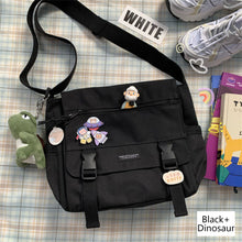 Load image into Gallery viewer, Canvas Large Capacity Shoulder Bag Diagonal Cross Bag Harajuku Student School Bags Messenger Bag Tooling Anti-water Crossbody Bags for Teenager