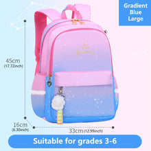 Load image into Gallery viewer, Waterproof Elementary School Bag 1-2-3-4-5-6 Grade Children Bag for 6-12 Years Old Decompression Primary Princess Backpack