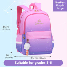 Load image into Gallery viewer, Waterproof Elementary School Bag 1-2-3-4-5-6 Grade Children Bag for 6-12 Years Old Decompression Primary Princess Backpack