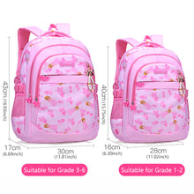 Load image into Gallery viewer, Waterproof Elementary School Bag 1-2-3-4-5-6 Grade Children Bag for 6-12 Years Decompression Primary Princess Backpack