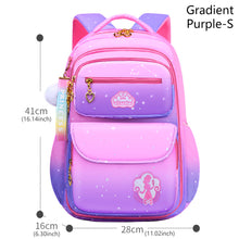 Load image into Gallery viewer, School Bag Kids Backpack Girls Princess Waterproof Children Elementary Shoulder Bag Backpack